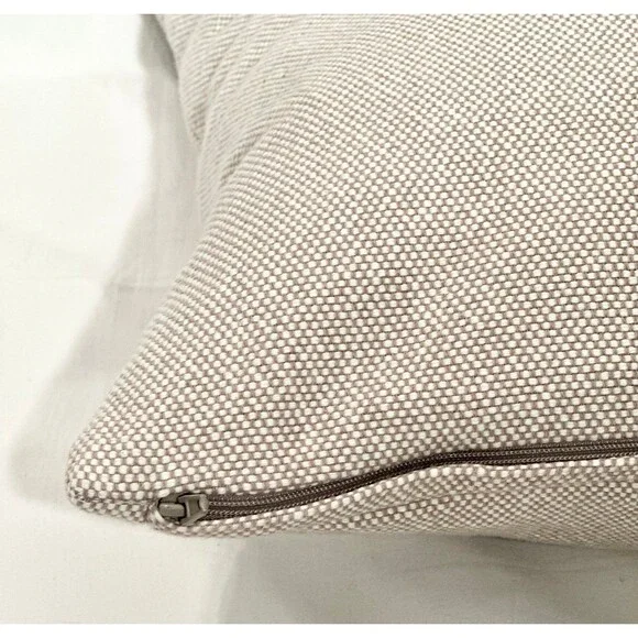 IKEA SANDTRAV Accent Throw Cushion Pillow gray/white, 18x18 zipper closure down - Picture 3 of 4